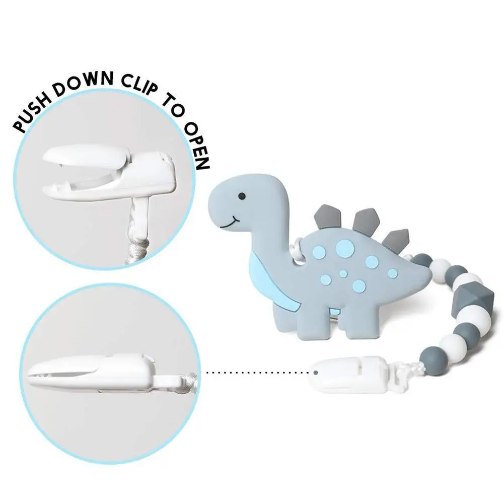 

Baby Dinosaur Silicone Teether Baby Cartoon Chews Children's Teeth Toys Baby Oral Care Baby Daily Necessities Baby Teether
