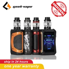Последняя версия Geekvape Aegis X 200 Вт TC вейп-комплект электронной сигареты 5,5/2 мл Zeus танк от двух 18650 батареи коробка Mod kit
