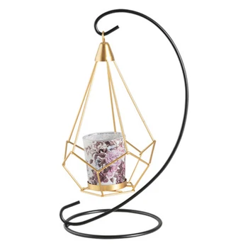 

Romantic Iron Candle Holder Wedding Metal Nordic Candle Lantern Gold Candle Holders Gold Fener Mumluk Modern Home Decor 60K0022