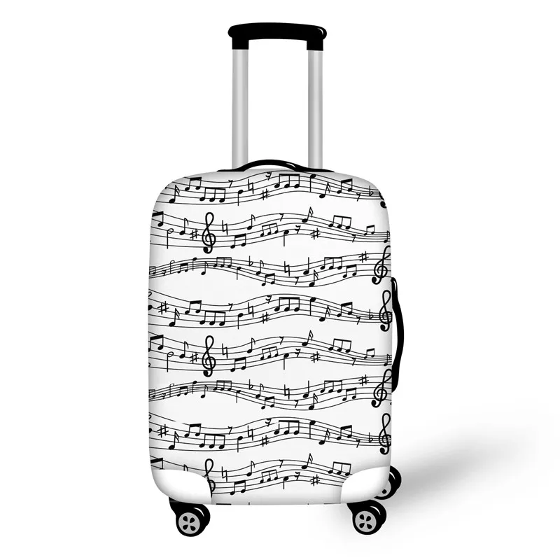 TWOHEARTSGIRL аксессуары для путешествий с принтом музыкального пианино Чехлы для багажа на колесиках Чехлы для чемоданов эластичные Защитные чехлы для багажа - Цвет: L3124