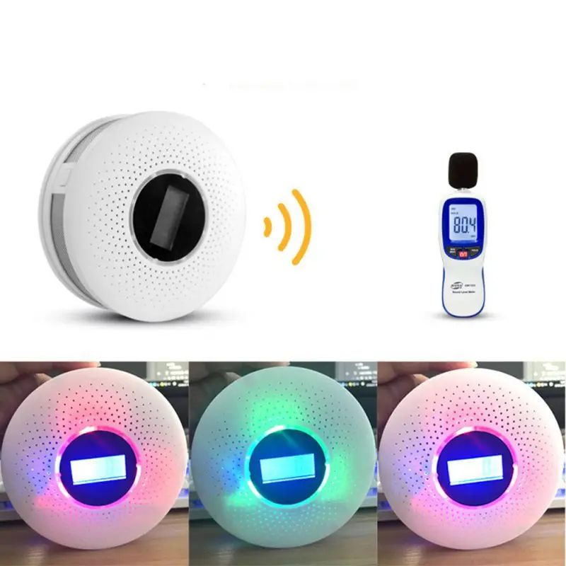 2 In 1 Smoke Carbon Monoxide Alarm CO Fire Detector Home Safety Light Sound Warning Sensor Smoke And Carbon Monoxide Alarm