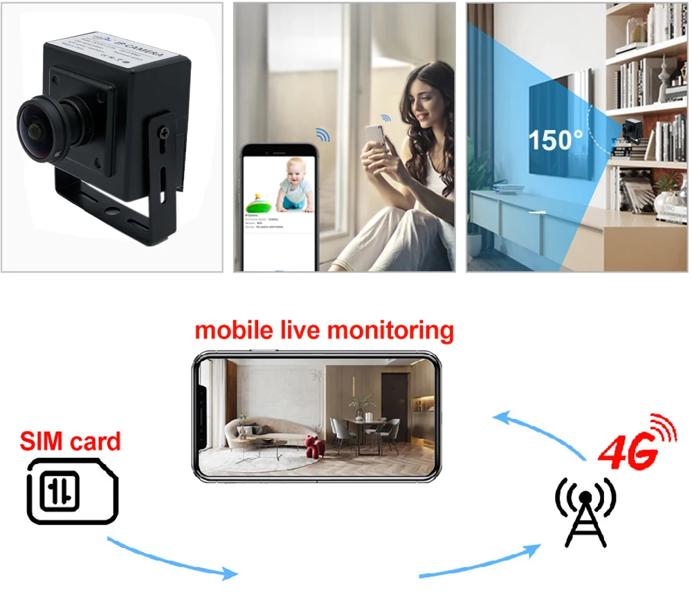 Mini bullet camera mounted outdoors