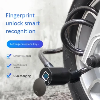 

Bike Lock Bluetooth Fingerprint Lock Anti-Theft Waterproof Lock Fingerprint+APP Control for Bicycle Motorcycle Lock
