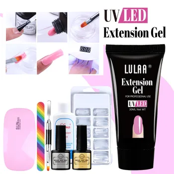 

3d Polygel Kit Nail Extension Poly Gel Crystal Jelly Nail Art Glue Quick Extension Poly Builder Diy Kit 88ml Polygel Nail Kit