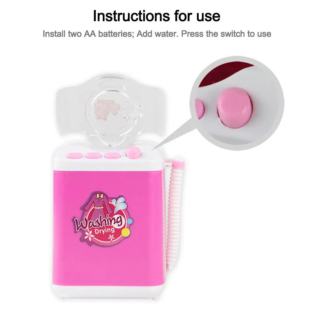  Washing Machine Toy Appliances Kitchen Toys Simulated Electric Washing Machine Refrigerator Toy Min