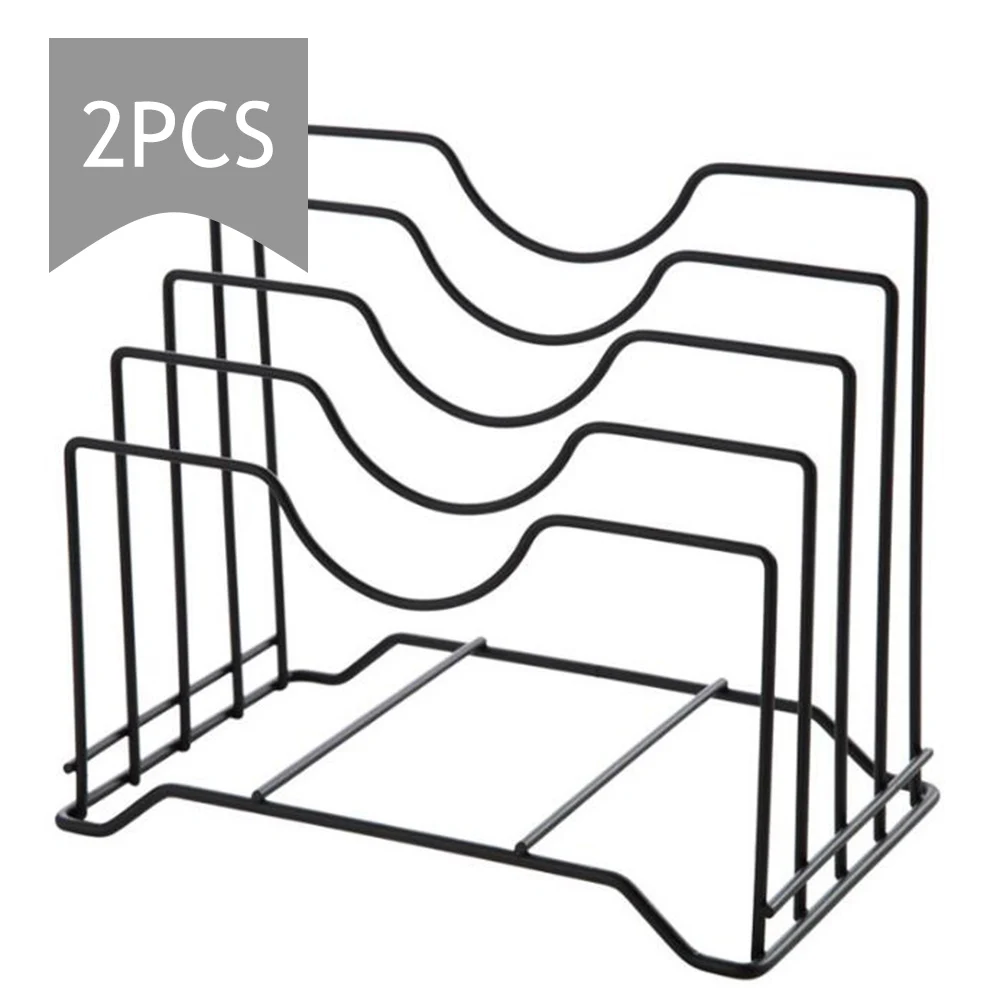 2 шт. кухонная полка подставка держатель разделочной доски горшок для хранения крышка Органайзер подставки держатель из нержавеющей стали блюдо кухонная стойка - Цвет: 2pcs