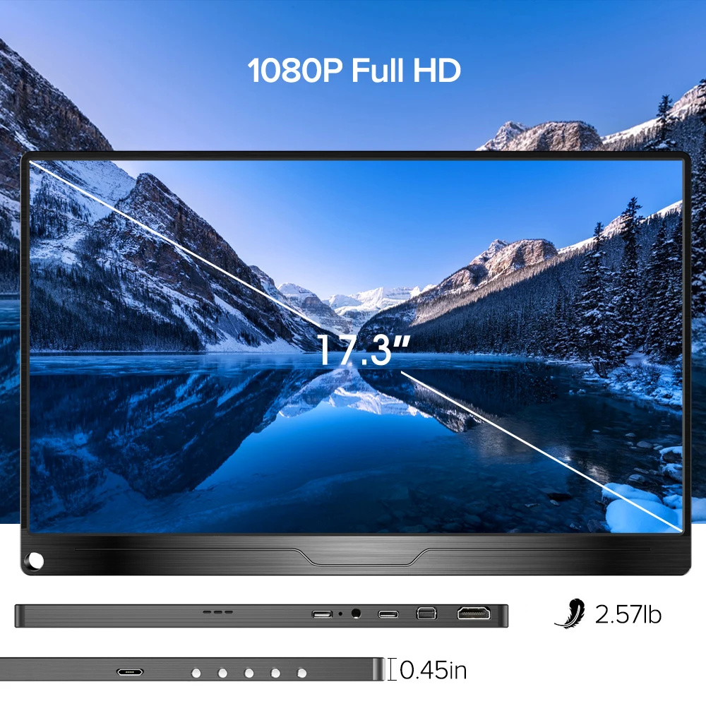 UPERFECT-17.3 ġ ޴ ,   ǻ Ȯ 1080p USB  C ȭ Ps4 ġ Xbox ȭ ȭ ÷