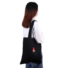 1 шт. сумки для покупок, школьная сумка с рисунком арбуза, Женская Студенческая сумка на плечо, модная многоразовая Большая вместительная Холщовая Сумка