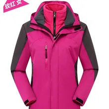 Женские куртки для кемпинга, зимняя водонепроницаемая утолщенная лыжная куртка, ветрозащитная флисовая куртка, уличная спортивная одежда