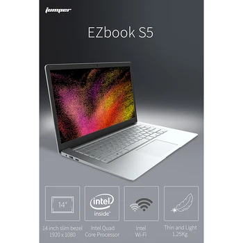

Jumper EZbook S5 14.0 Inch IPS Laptop N3450 Quad Core 8GB DDR4+256GB SSD Windows 10 Ultrathin Notebook US Plug