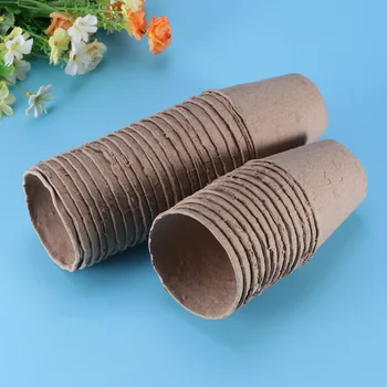 

100pcs Seed Starter Peat Pots Mini Biodegradable Bonsai Plants Succulent Flower Cactus Planters Trays Pots