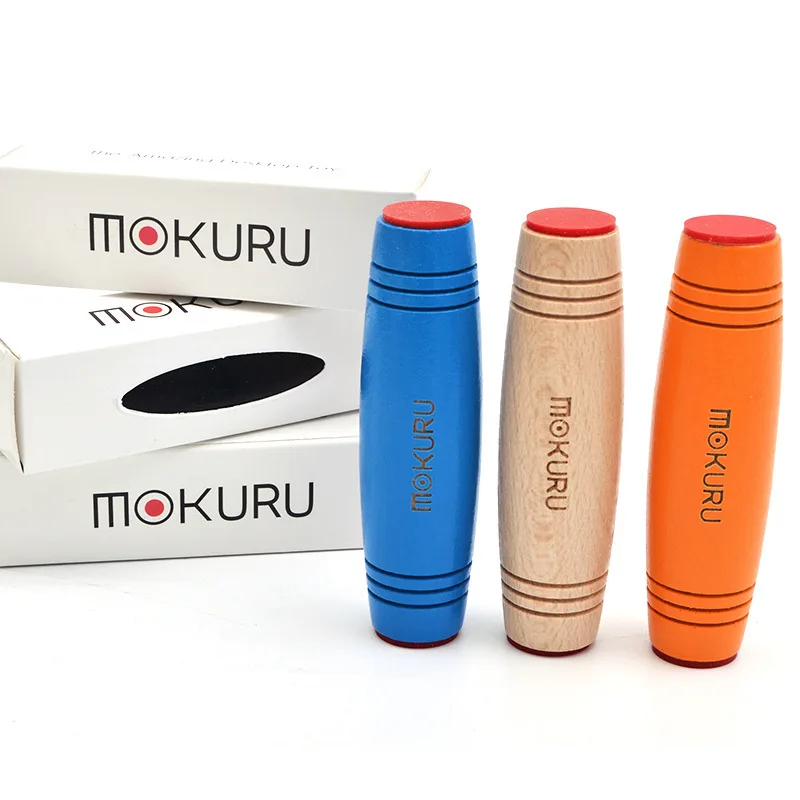 2020 Mokuru Rollver Wood Stick Desktop Flip Hottest Toy Stick Relieve  Stress Improve Focus Great Stress Gift Funny Gadgets Kids