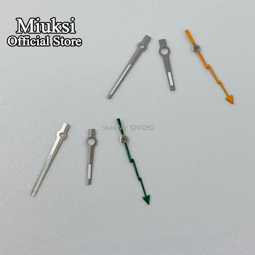 

Miuksi orange green second watch hands green luminous Fit Miyota 8205,8215,821A Mingzhu DG 2813 3804 movement
