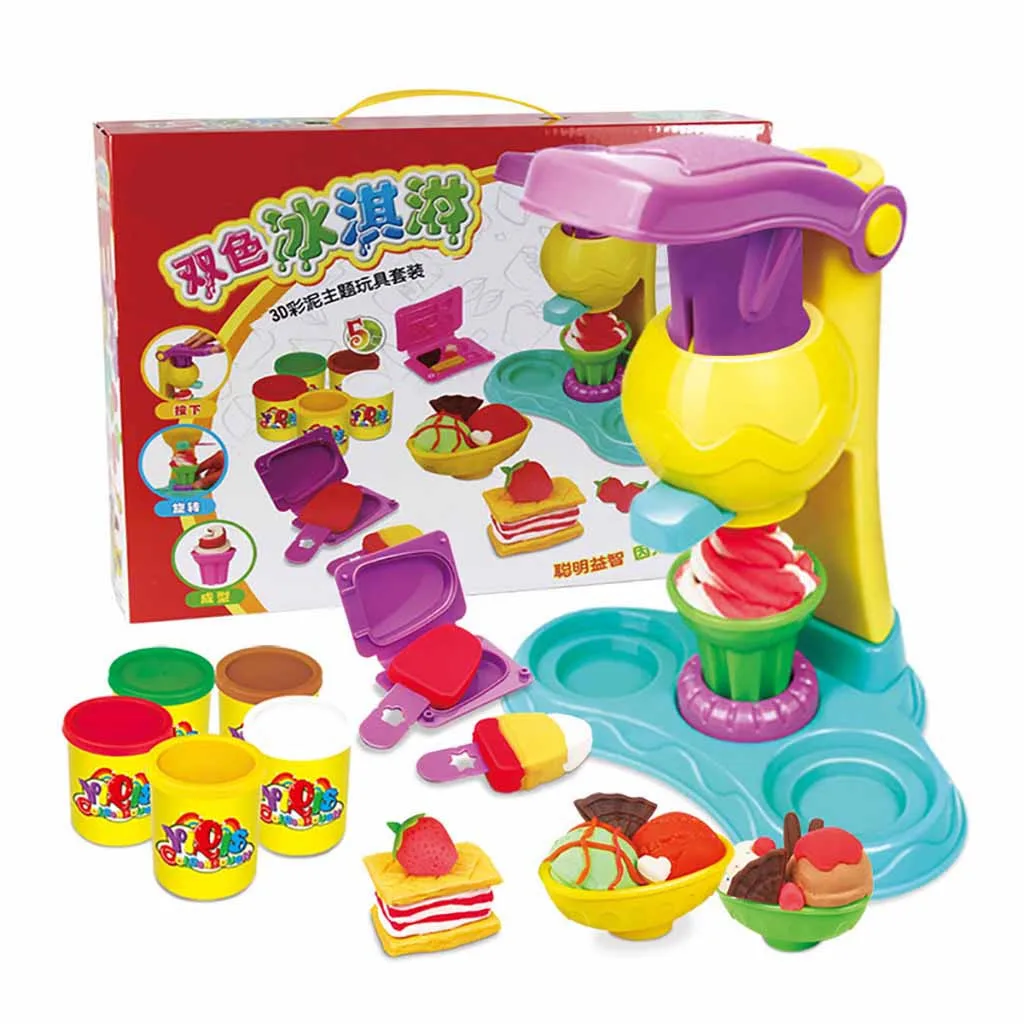 

Pretend Play Kitchen Set Ice Cream Machine Play Kitchen Toddlers Pretend Toys Parent-child Interactive Game #E