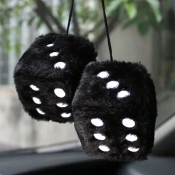 

Cotton nylon Dice Plush Pendant 2× Dice Plush Car Auto Pendant Ornament Charm