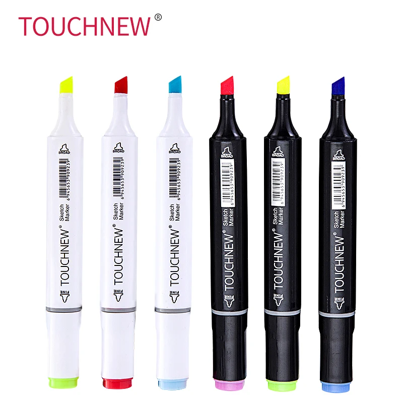 

TOUCHNEW 168 Colors Single Art Markers Brush Pen Sketch Alcohol Based Markers Dual Head Manga Drawing Pens Art Supplies