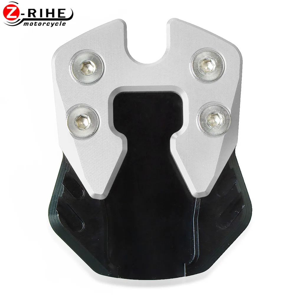 Для YAMAHA NMAX 125 155 все годы алюминиевые аксессуары для мотоциклов Sidestand подставка для ног боковая подставка для увеличения мотоцикла - Цвет: black-silver