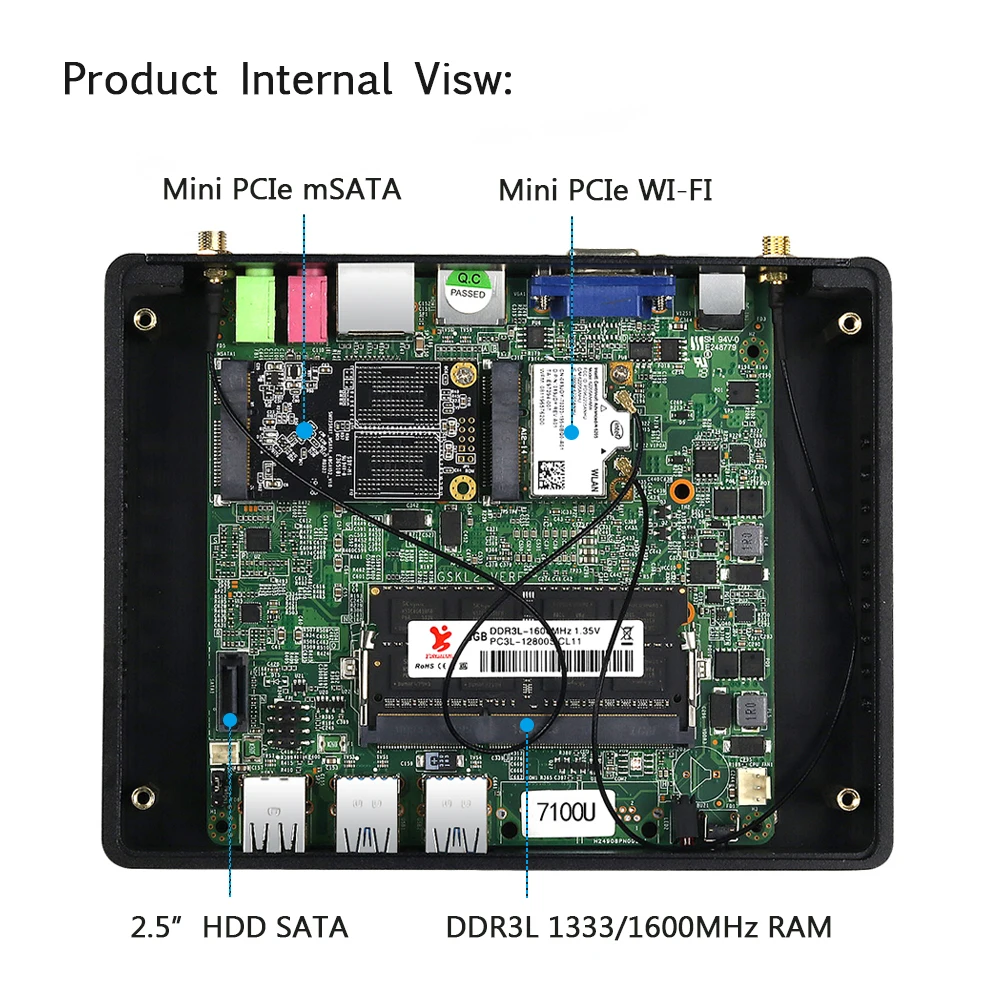 BEBEPC HTPC мини ПК Intel Core i3 7100U i5 5287U 4200Y Pentium 4405U DDR3L Wi Fi Windows 10 minipc ТВ коробка настольных