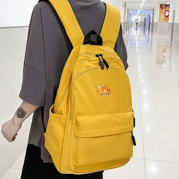 

2020 Simple Women's Backpack for Girls High Quality Durable Nylon Female School Bags for Teenage Girls Boys Cute travel Backpack