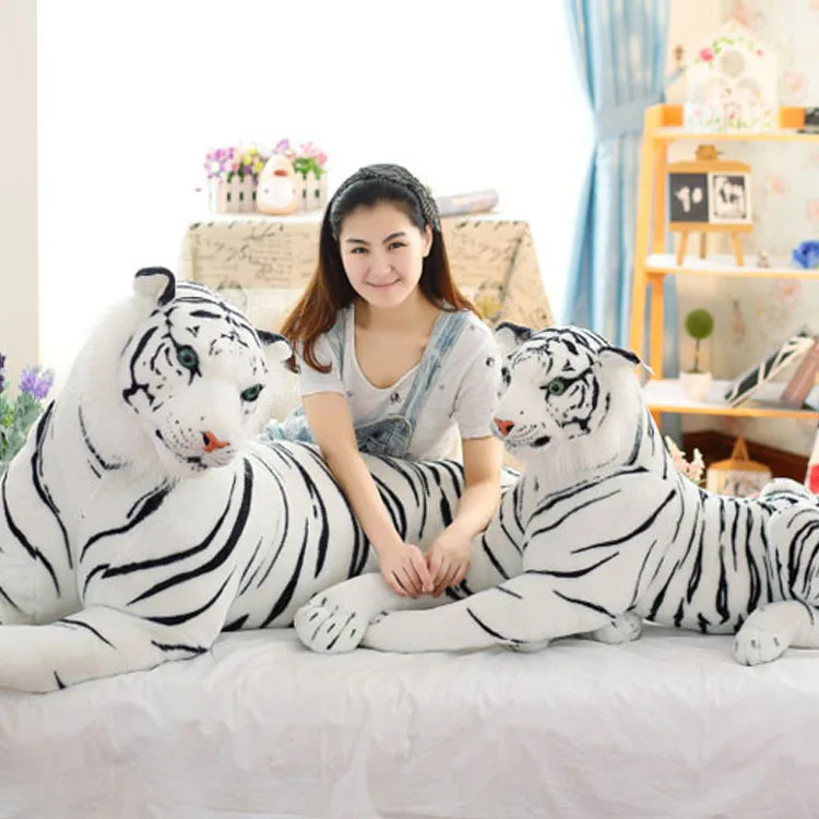 

Simulated Animal Plush Toys Siberian Tiger White Tiger Doll Home Furnishings Photographic Prop
