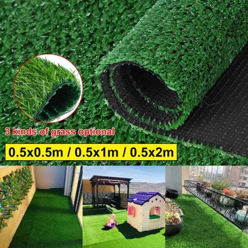 

2/1/0.5Mx0.5M Artificial Lawn Turf Grass Artificial Lawn Carpet Simulation Outdoor Green Lawn for Garden Lawn Patio Landscape
