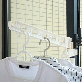 

Creative Hanger Window Frame Hanging Rack Clothes Household Indoor Outdoor Window Balcony Telescopic Shelves Wall Racks Clothes