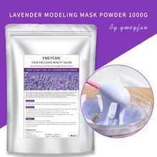 1000g Nature Lavender SPA Jelly Mask Powder Facial Skin Detoxifying Purifying Soft Mask Powder Soothes Anti Acne Modeling Mask