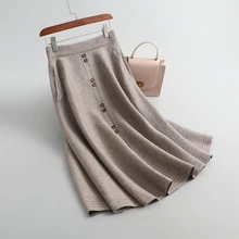 #Special Offers Wool Knitted Long Skirts Women 2019 Autumn Winter Warm A-Line High Waust Skirts Women Korean Chic Pleated Midi Skirt Faldas Jupe #Special Offers Wool Knitted Long Skirts Women 2019 Autumn Winter Warm A-Line High Waust Skirts Women Korean Chic Pleated Midi Skirt Faldas Jupe