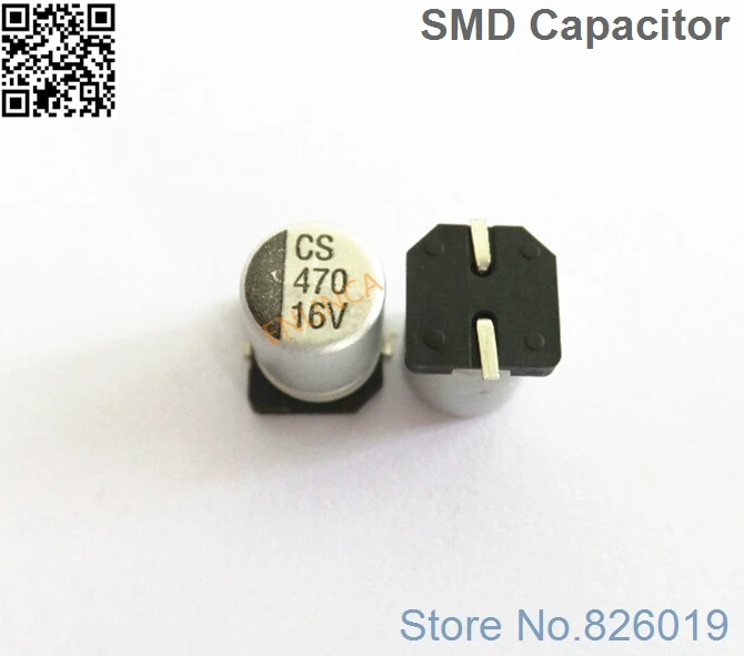100 шт./лот 16В 470 мкФ SMD алюминиевые электролитические конденсаторы размером 8*10 5 |