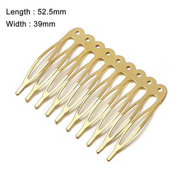12/15/20 Teeth Metal Twisted Wire Hair Comb Base for Diy Hair Comb Clip Handmade Bridal Hair Jewelry Accessories