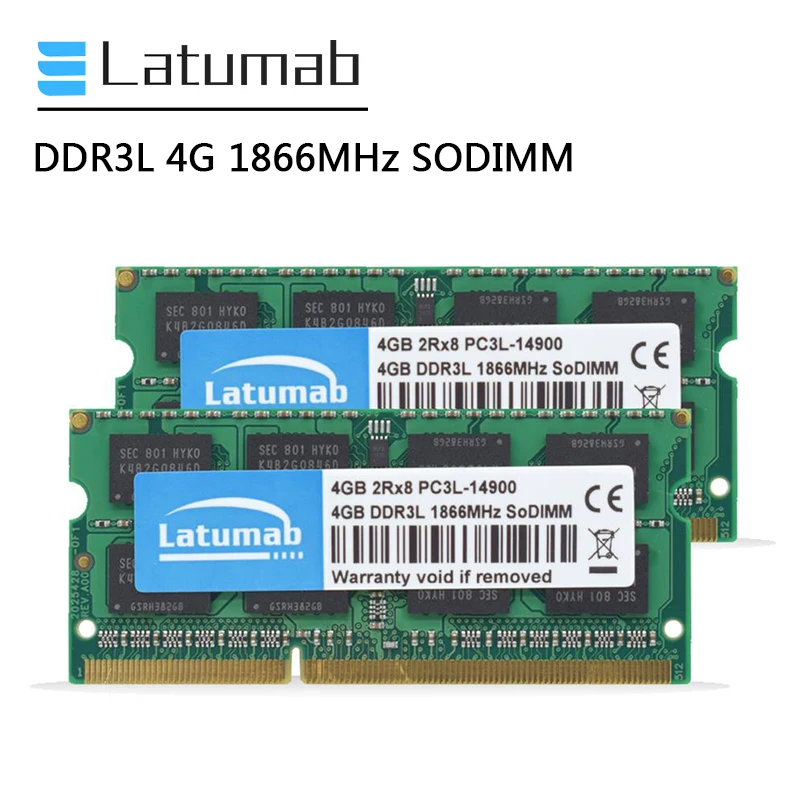 Память Latumab для ноутбука DDR3L 4 ГБ 8 16 1866 МГц 1 35 в|Оперативная память| |