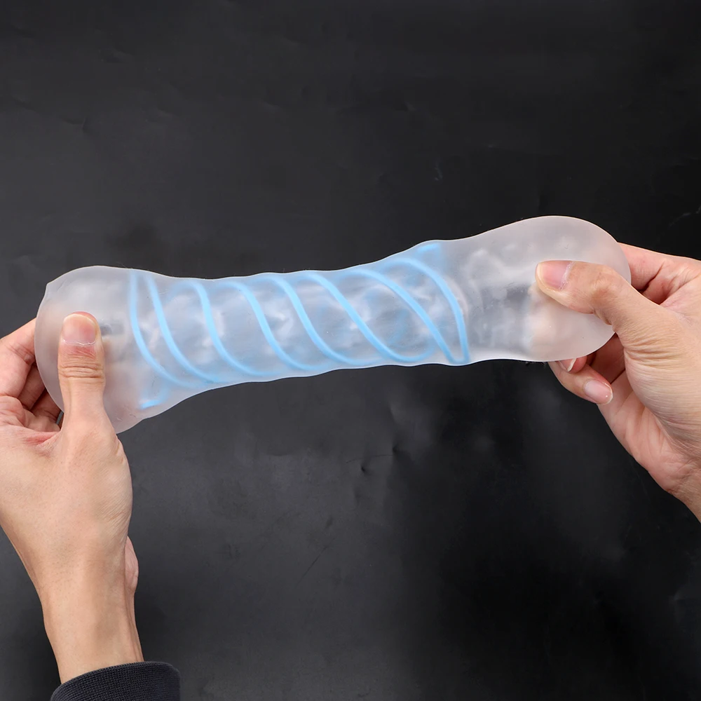 Foro Canale Stimolante Tazza per aereo Palla rossa Massaggio Gelatina Vera figa Spirale Succhia Masturbatore maschile_voghion.com