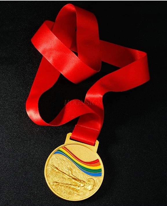 Плаванию медали перечисленных Чемпион вице-третье место золота, серебра, меди и медаль памятная, металлическая медаль