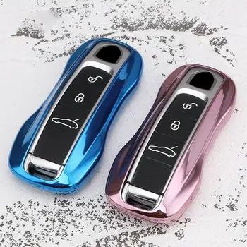 をqhcpアルミ合金車スマートキーケースカバー、リモコンキーテスラモデルsのための本革ベルト