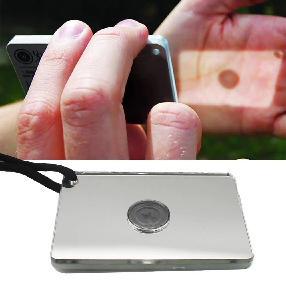 with Hanging Rope Acrylic Emergency Rescue Signal Acrylic Heliograph Mirror Survival Tools