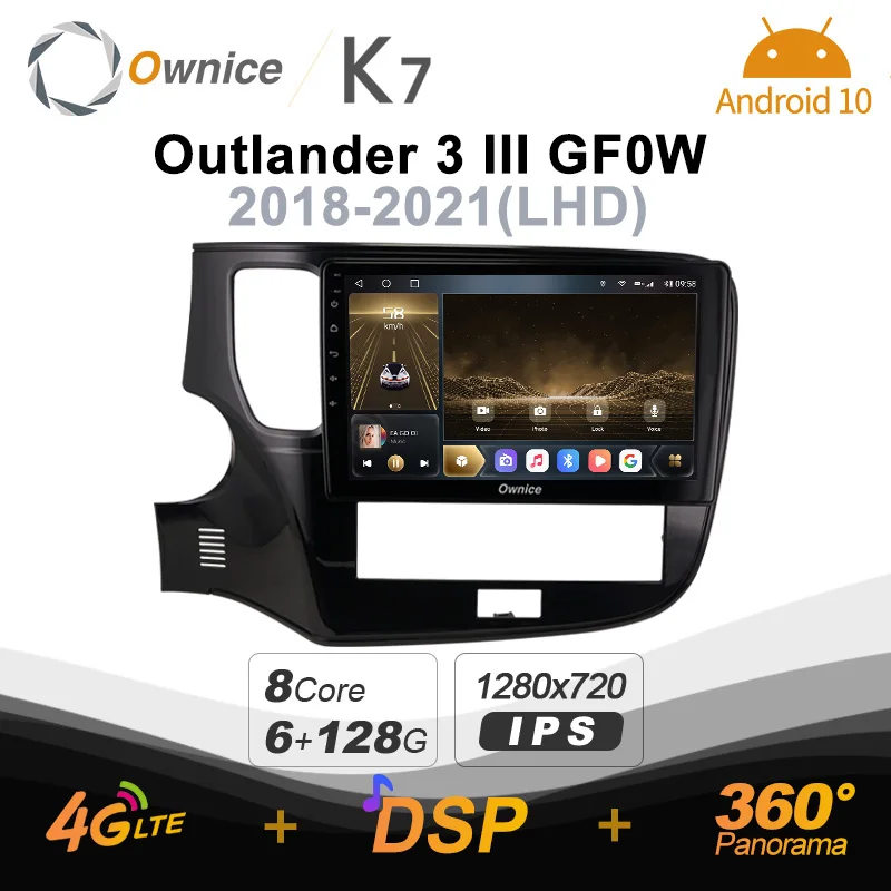 Автомобильная Мультимедийная магнитола Ownice K7 Android 10 0 для Mitsubishi outlander 2020-2021 GPS