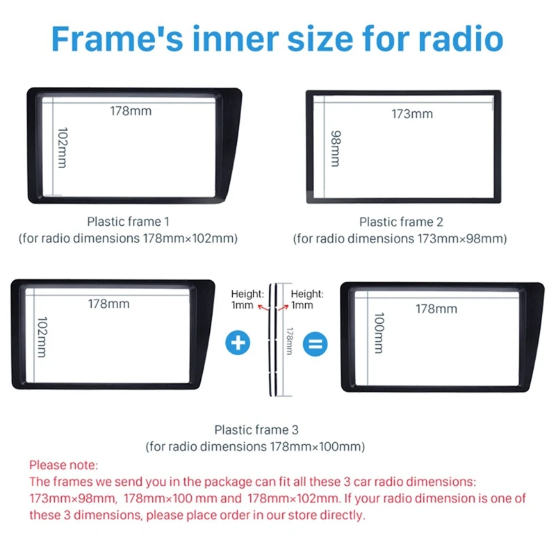 Top Double 2 Din Car Radio Fascia for 2001-2005 Honda Civic LHD Dash Mount DVD Frame Auto Stereo Adaptor