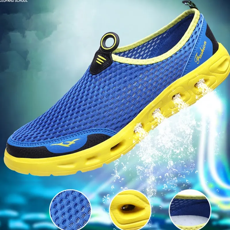 Мужская и женская обувь из сетчатого материала Водонепроницаемая Дышащая