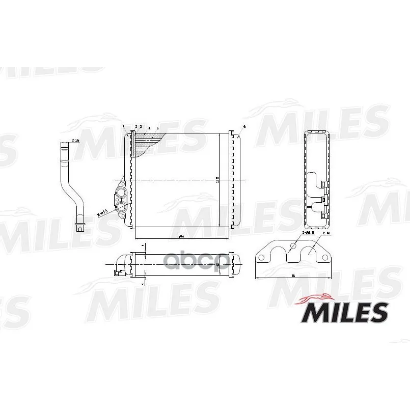 Радиатор Отопителя Volvo 400/460/480 1.6-2.0/1.9td 88-96 Miles Achm012 Miles арт. ACHM012