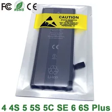 0 цикл уплотнения oem высокой емкости мобильного телефона аккумулятор для apple iphone 4 4S 5 5S 5C SE 6 6S 7 8 Plus X XR XS Max батарея
