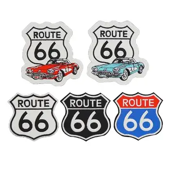 

ROUTE 66 DIY Cloth Iron On Patch Embroidered Applique Sewing Clothes Stickers Apparel Accessories