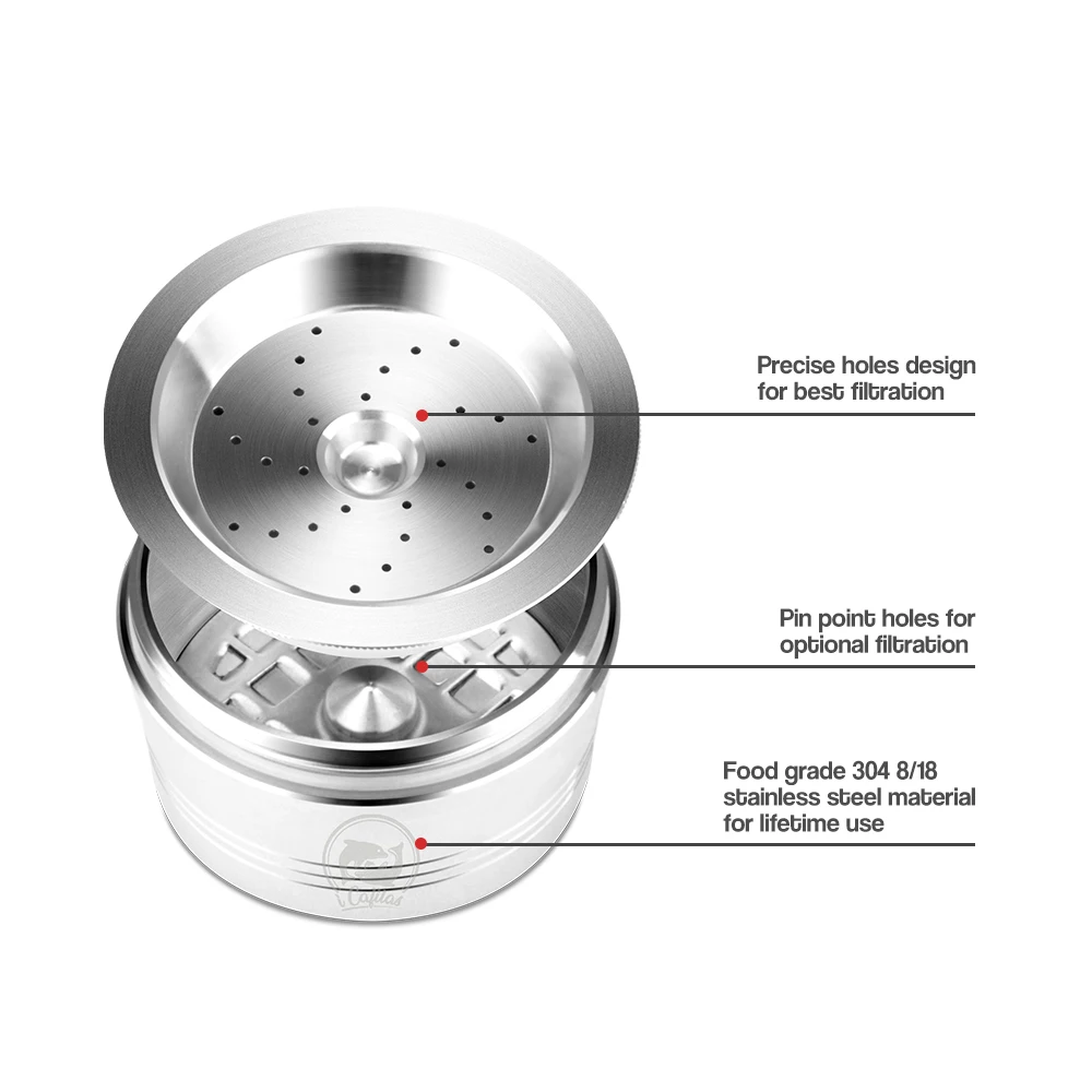 ICafilas капсулы для кофе из нержавеющей стали Pod Reuable K-Fee фильтры для Tchibo Cafissimo ALDI Expressi coffee Marke трамбовочная ложка