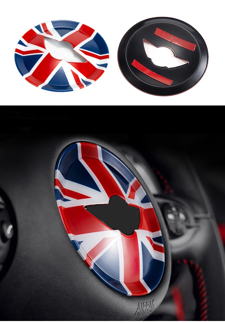 Декоративная накладка на руль автомобиля для MINI Cooper S R55 R56 R57 R60 R61, автомобильные аксессуары для интерьера, Стильный чехол, автомобильная наклейка