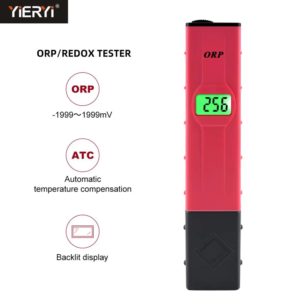 Yieryi портативный Orp-16911 ORP/редокс-тестер Водонепроницаемая подсветка Multi LCD Digital ORP
