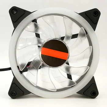 

Computer LED Fans Fashion Double-sided Low Noise 4-Pin Computer Power Supply Fan LED Light Heatsink Cooler