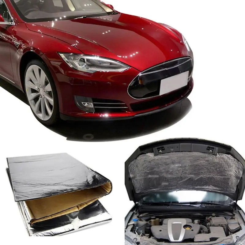 

140x100cm Car Sound Deadener Mat Noise Bonnet Insulation Deadening Hood Engine Firewall Heat Foam Sticker