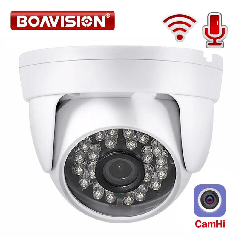 HD 1080P IP WIFI Беспроводная купольная камера Аудио ИК 20 м ночного видения объектив 3 6
