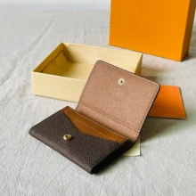 Top Quality Luxury Designer Folding Wallet Cute Coin Purse Hidden Card Bag Free Shipping Gift Boxes 100%Genuine Leather