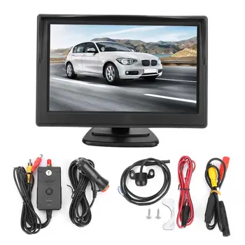 

5 in Wireless Car Stand Alone Digital Signal Monitor Wide Angle Camera 150m / 492.1ft Wireless Distance