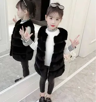 

Winter Children O-neck Vest Solid Color Teens Girls Sleeveless Vest Kids Clothes Warm Waistcoat Vest For Girl 3 4 6 8 10 12 Yrs